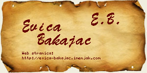 Evica Bakajac vizit kartica